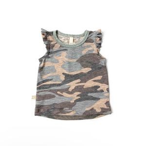Childhoods Clothing faded camo flutter tank - NWT